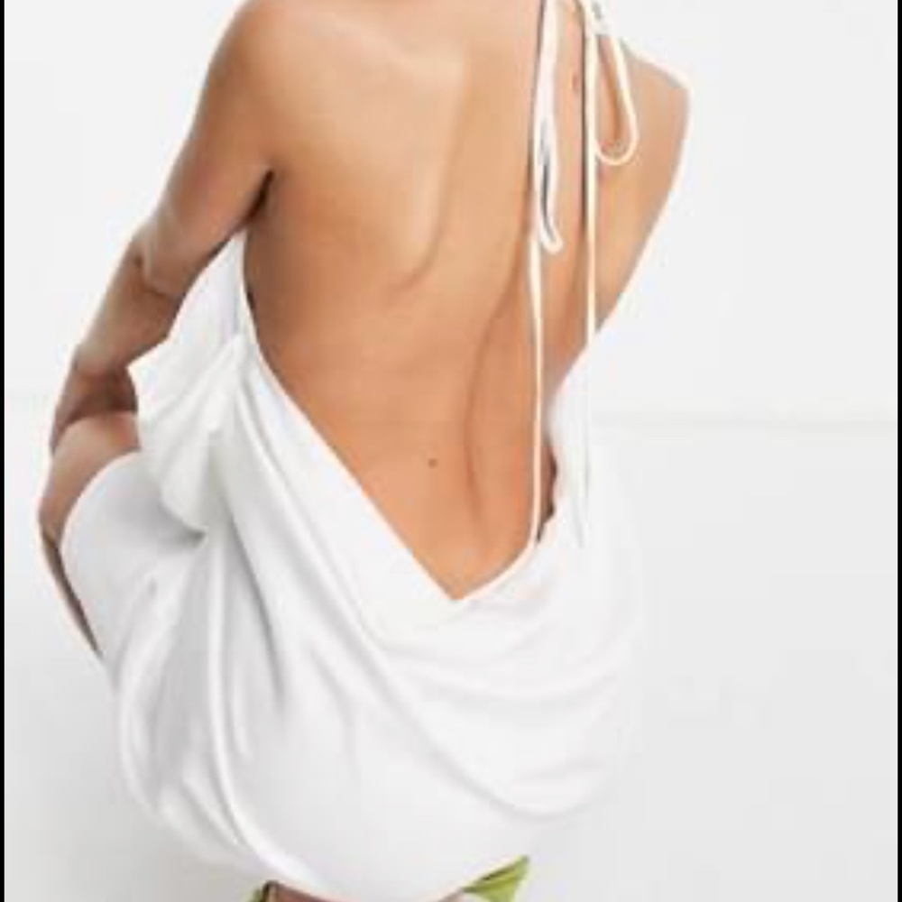 White satin dress